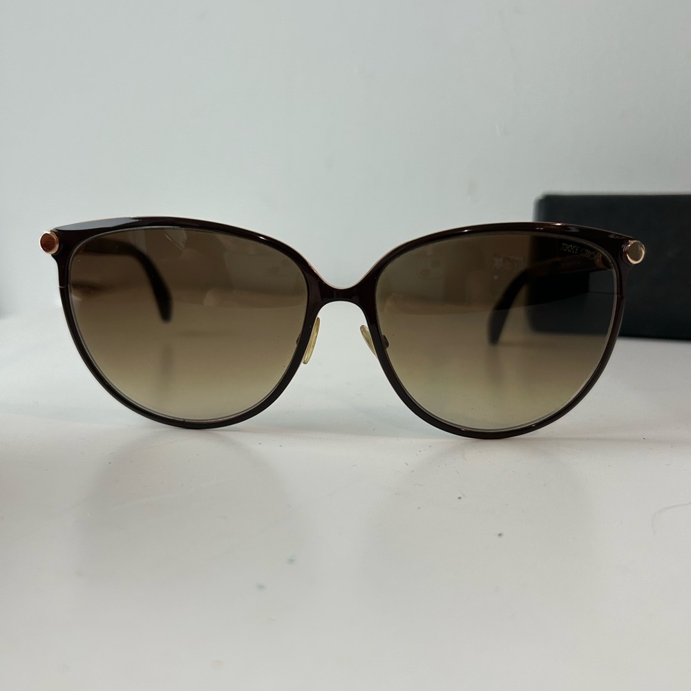 Jimmy choo - brown metal frame sunglasses barely worn 2012